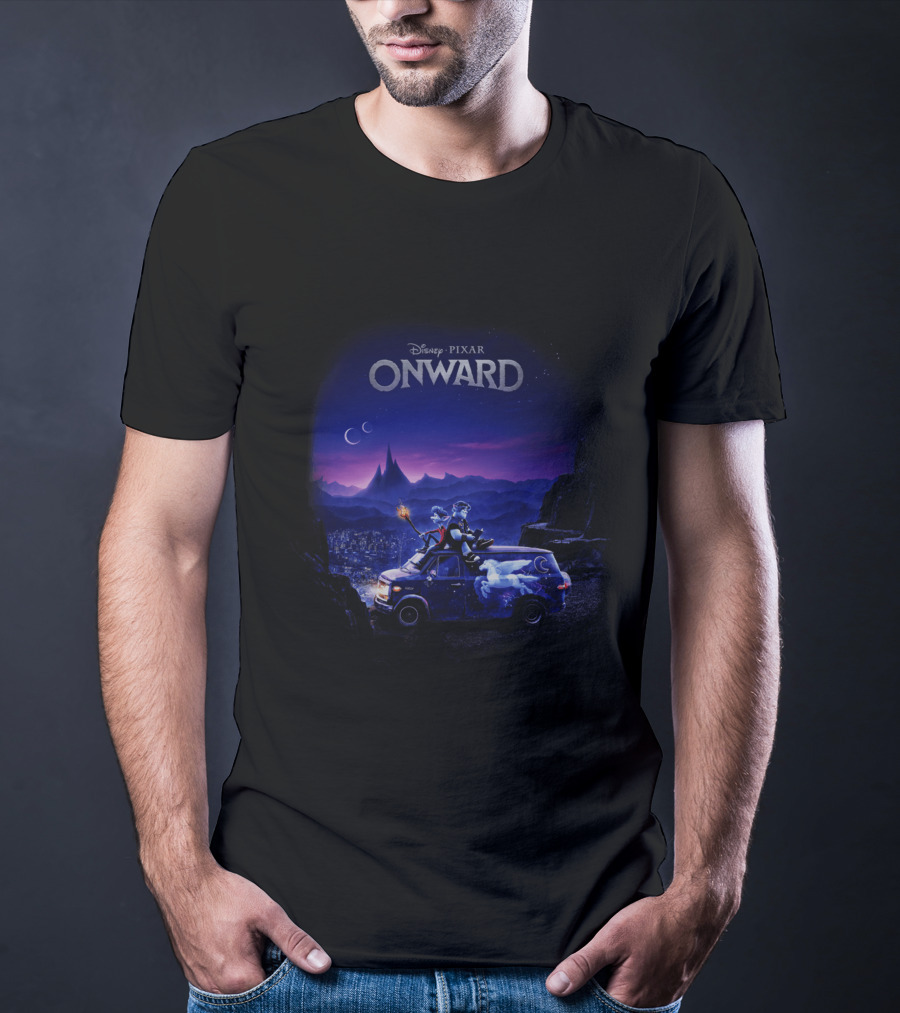 Disney Pixar Onward Ian And Barley Road Trip Scene T-Shirt