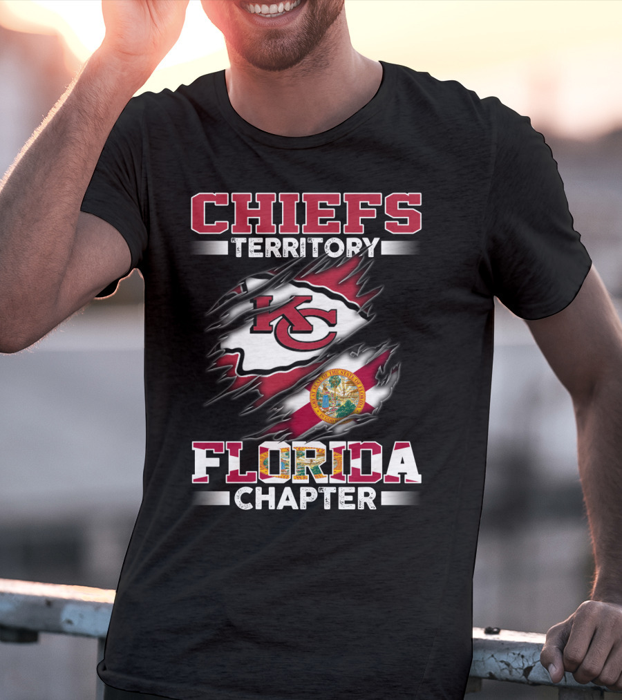CHIEFS TERRITORY FLORIDA CHAPTER KC Flag Seal T-Shirt