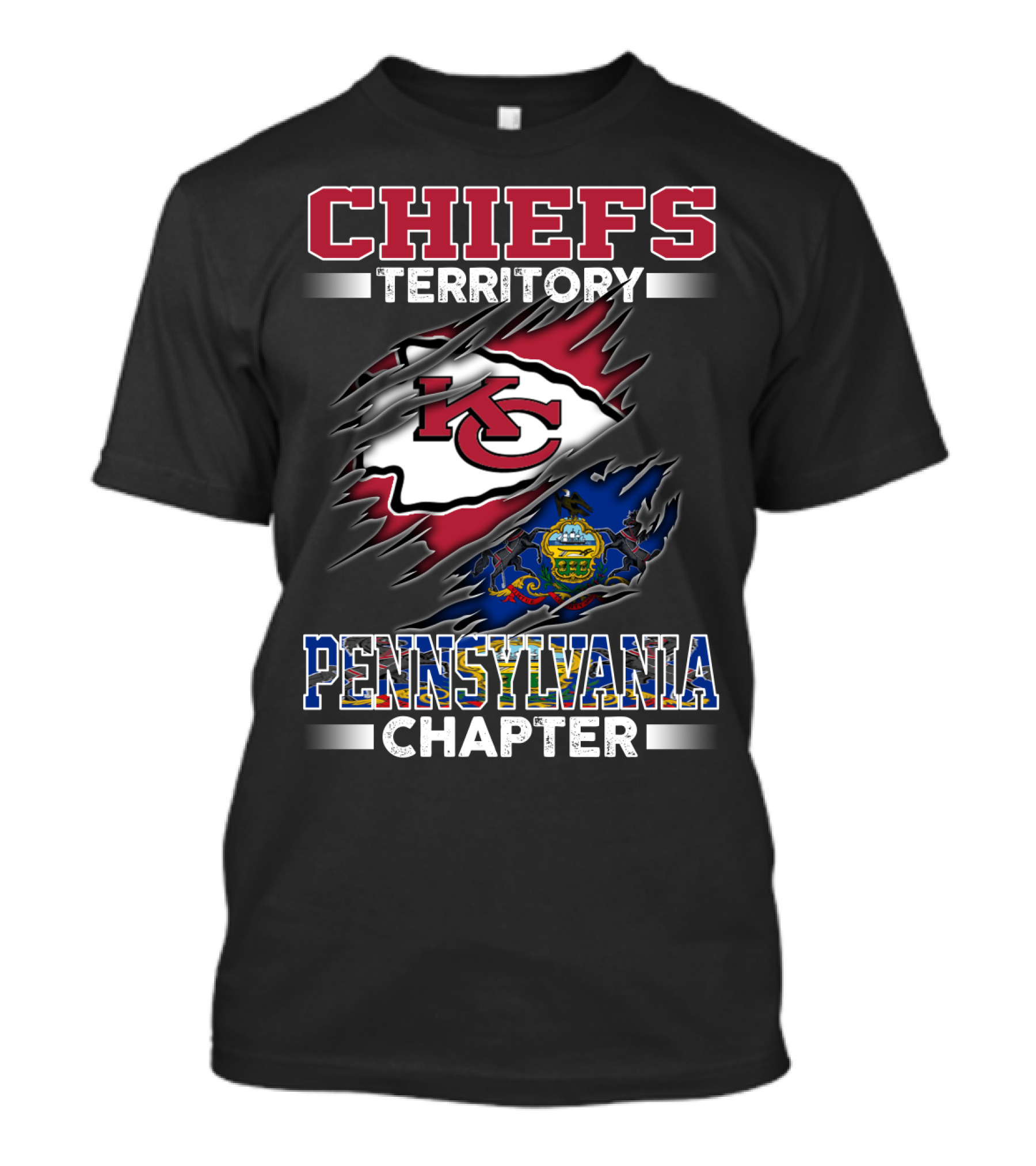 CHIEFS TERRITORY KC LOGO PENNSYLVANIA CHAPTER T-Shirt