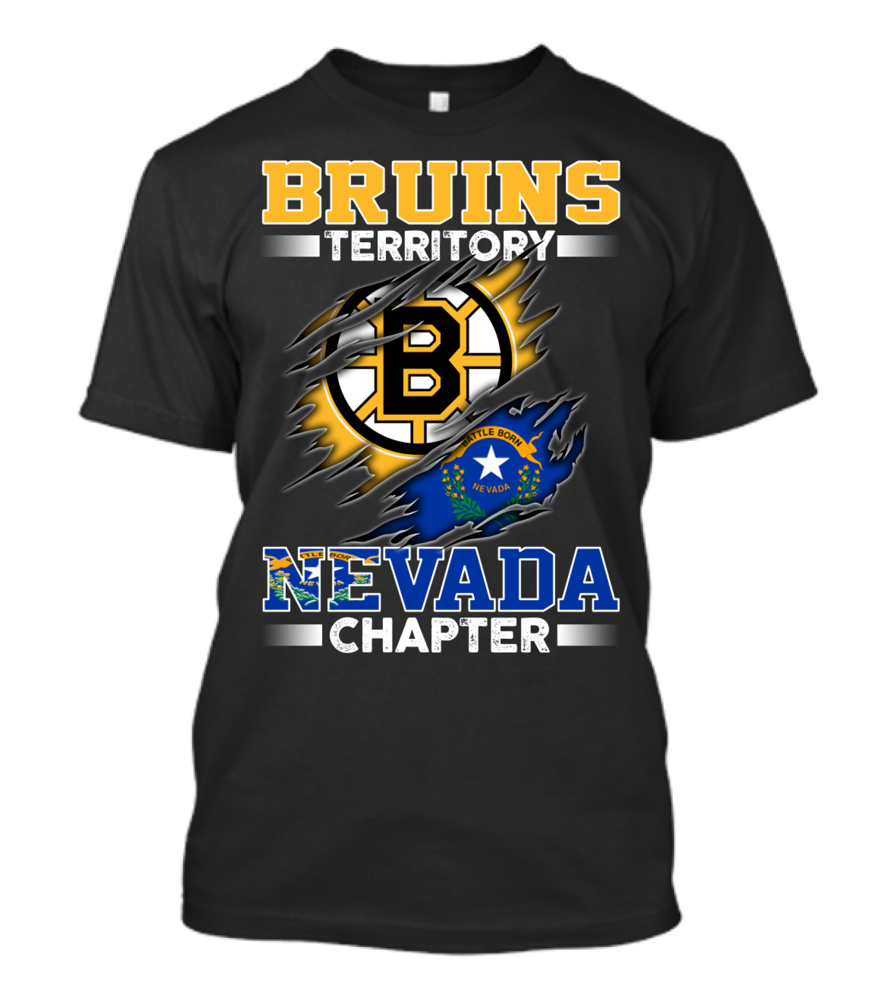 BRUINS Territory Nevada Chapter Battle Born Flag T-Shirt