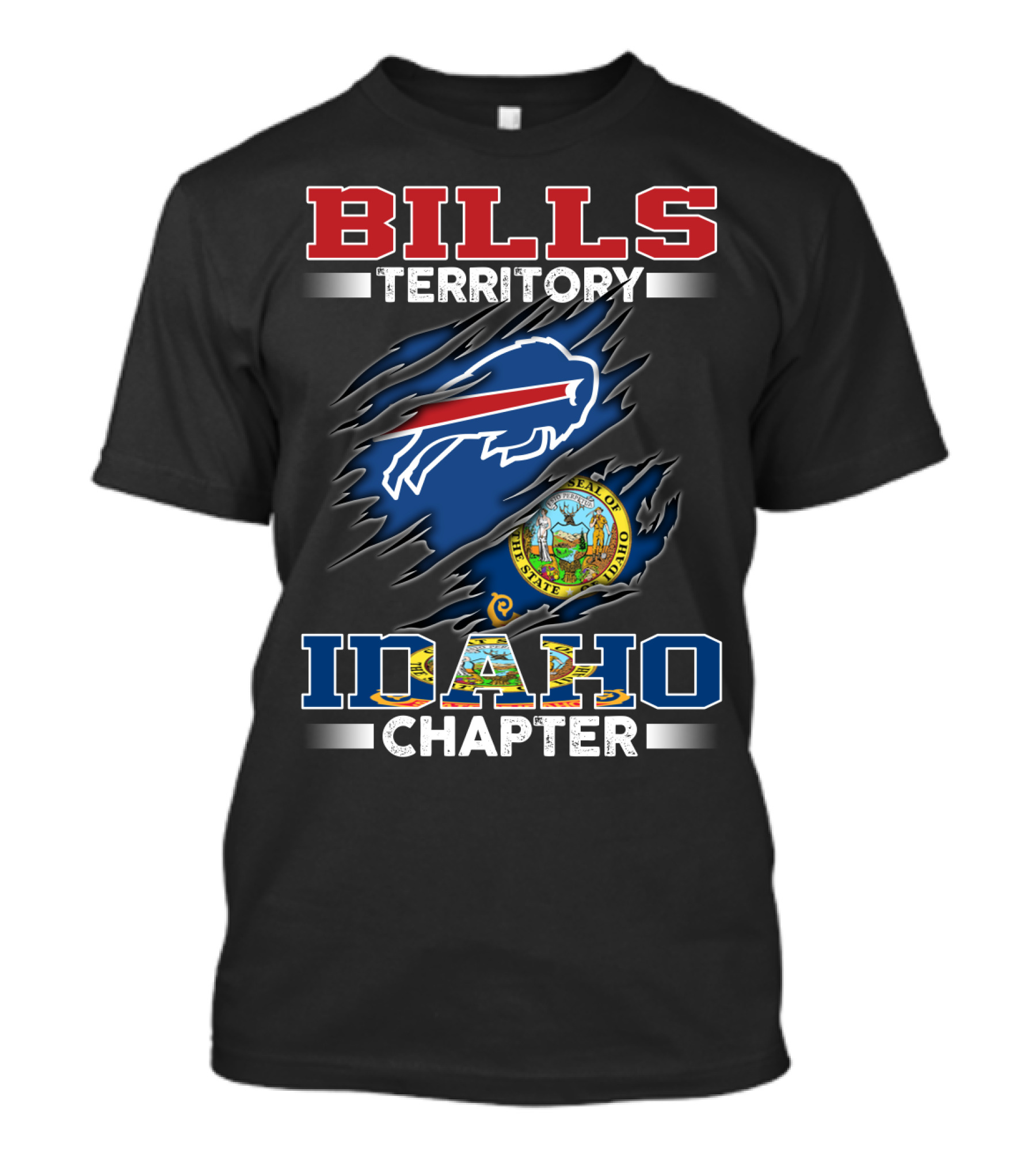 BILLS Territory Idaho Chapter Buffalo Bills State Seal T-Shirt