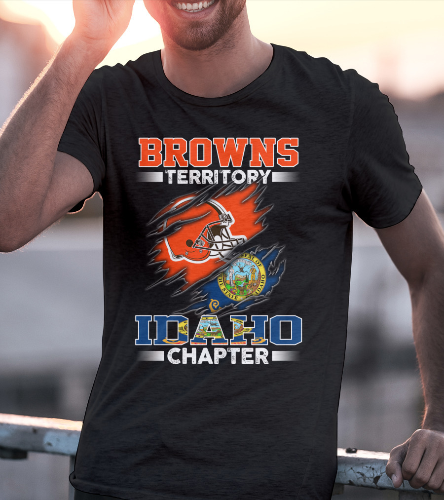 BROWNS Territory Idaho Chapter State Seal Helmet T-Shirt
