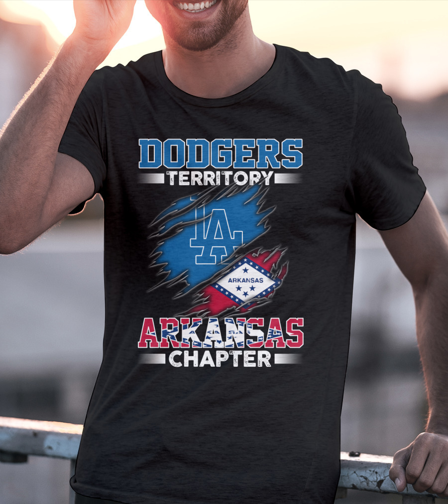 Dodgers Territory Arkansas Chapter LA Arkansas Flag T-Shirt