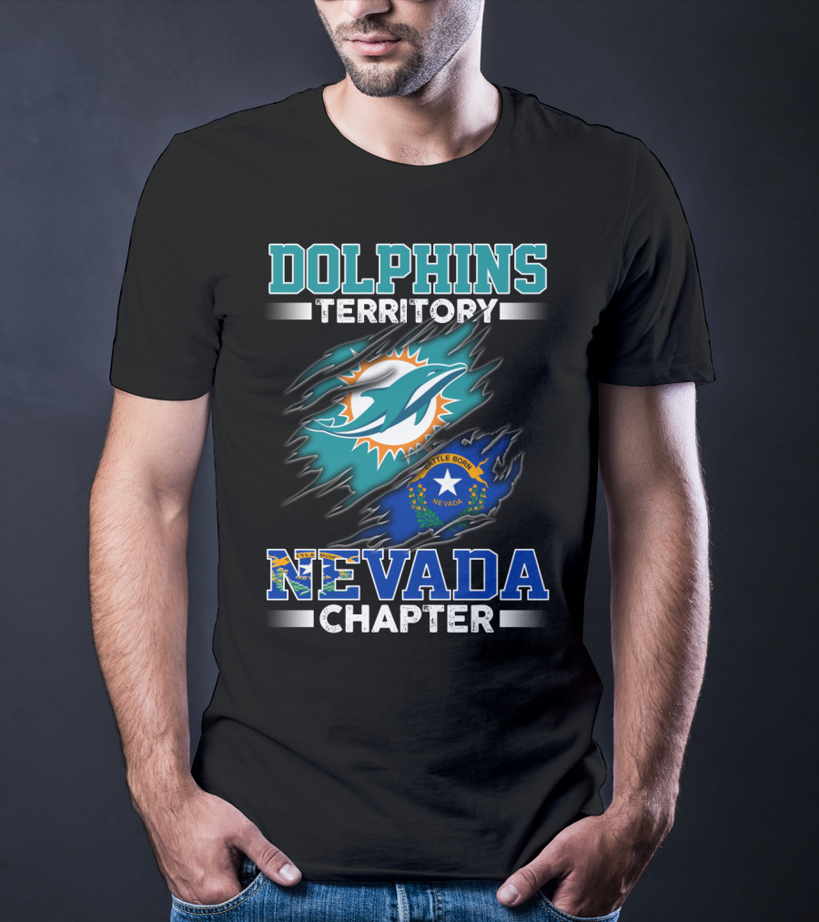 DOLPHINS TERRITORY NEVADA CHAPTER BATTLE BORN T-Shirt