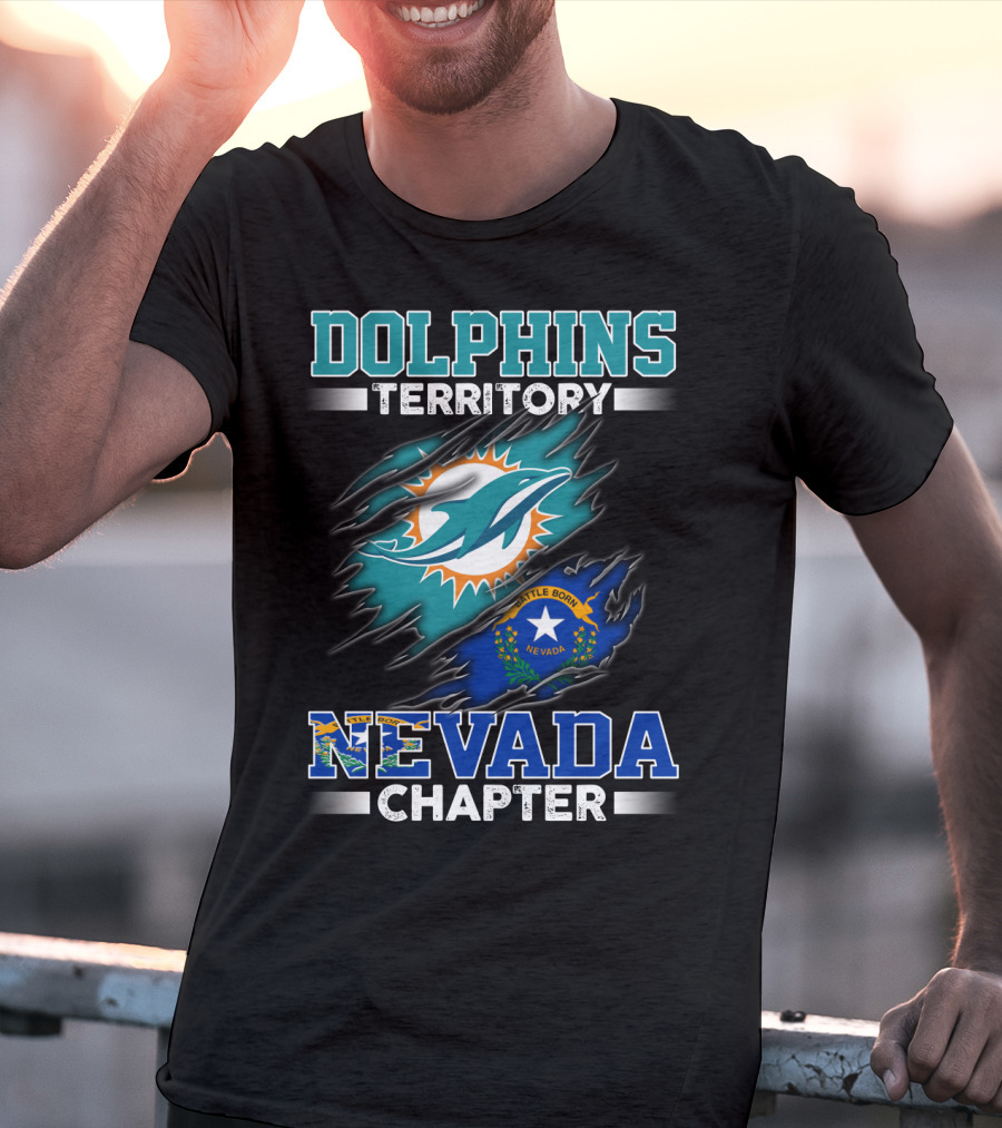 DOLPHINS TERRITORY NEVADA CHAPTER BATTLE BORN T-Shirt