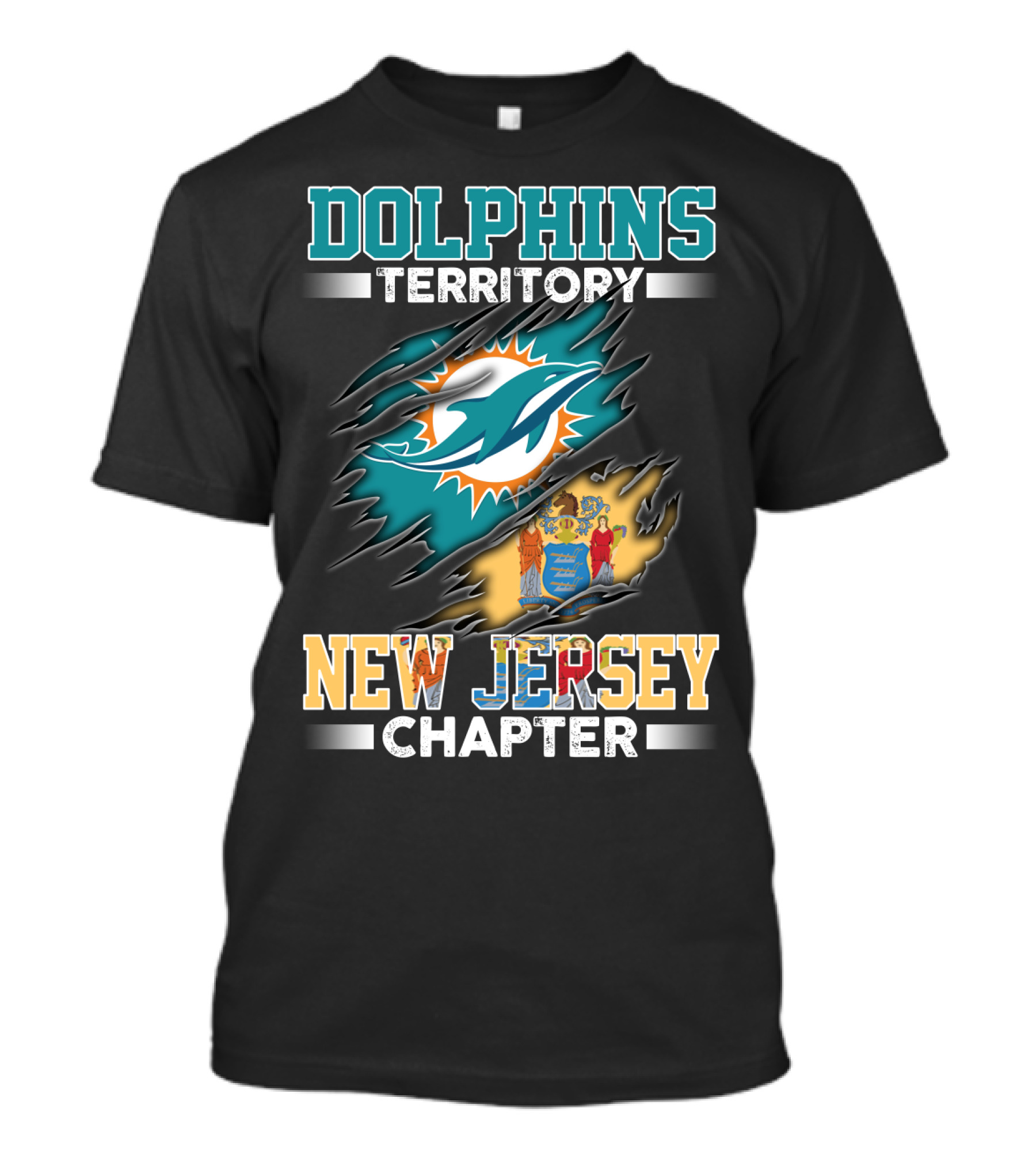 DOLPHINS TERRITORY NEW JERSEY CHAPTER T-Shirt