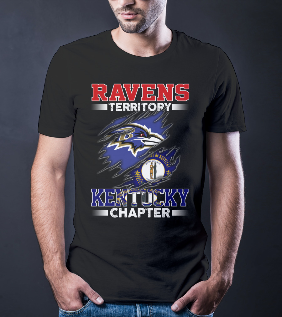 Ravens Territory Kentucky Chapter Baltimore Football Fan Club T-Shirt