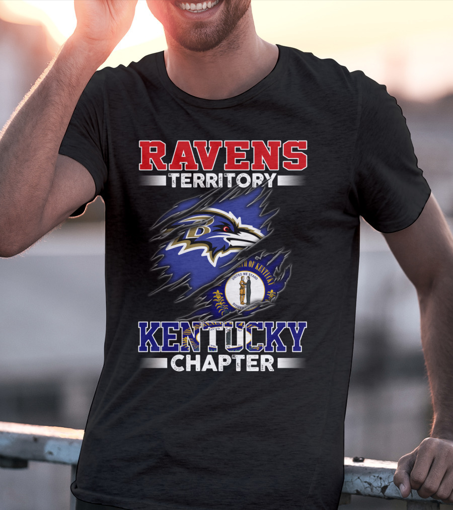 Ravens Territory Kentucky Chapter Baltimore Football Fan Club T-Shirt
