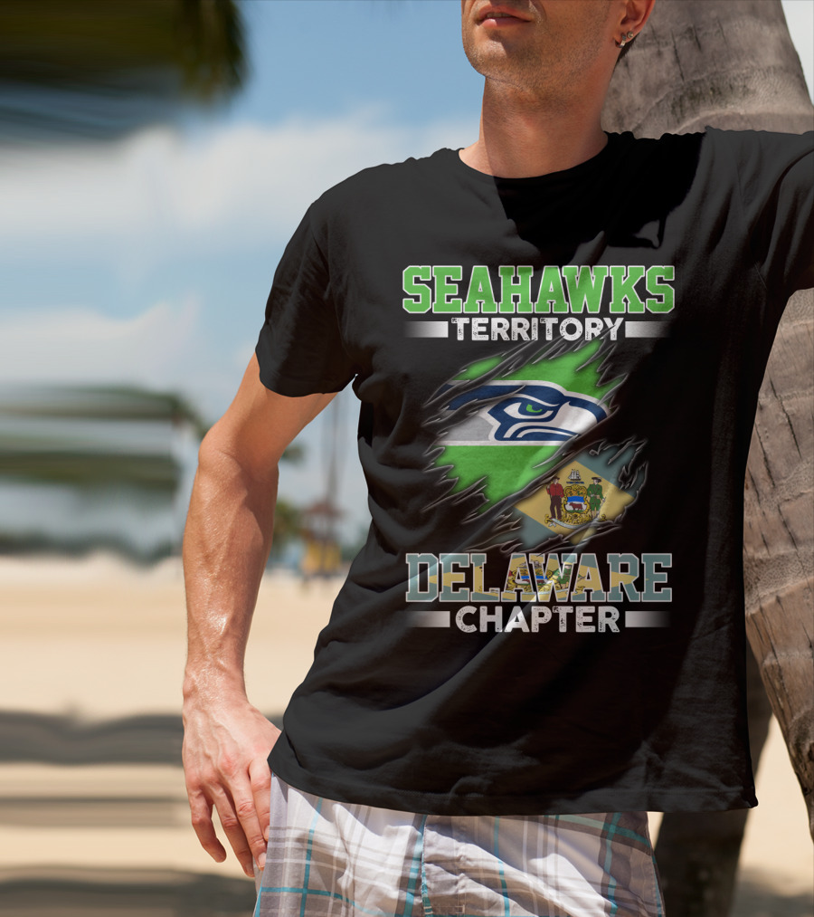 Seahawks Territory Delaware Chapter Flag T-Shirt