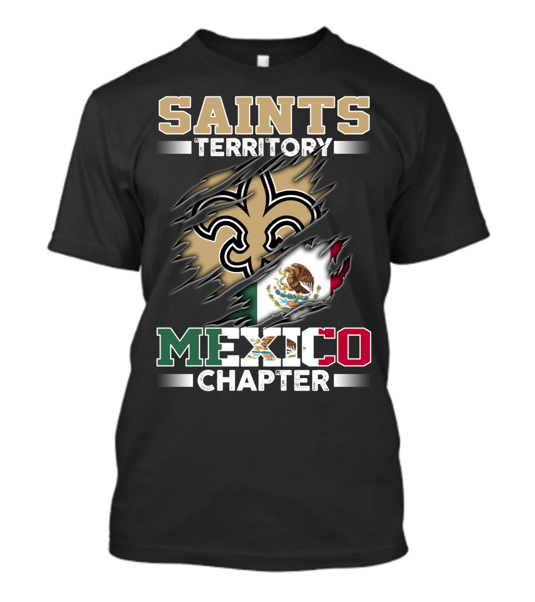Saints Territory Mexico Chapter National Football Logo Flag T-Shirt