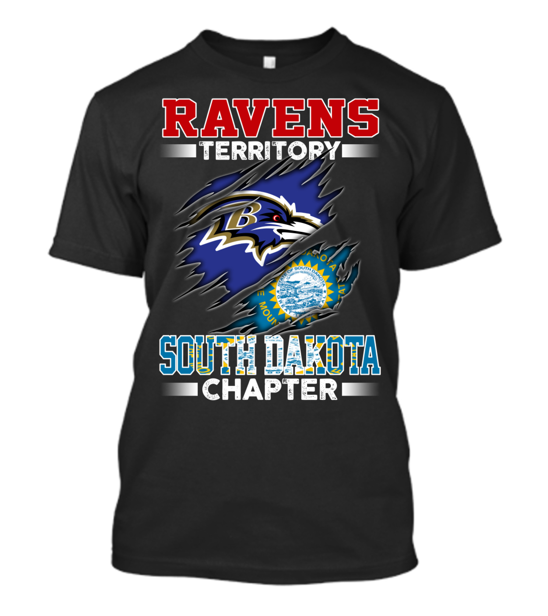 Ravens Territory South Dakota Chapter Baltimore Ravens Nfl Fan Zone T-Shirt