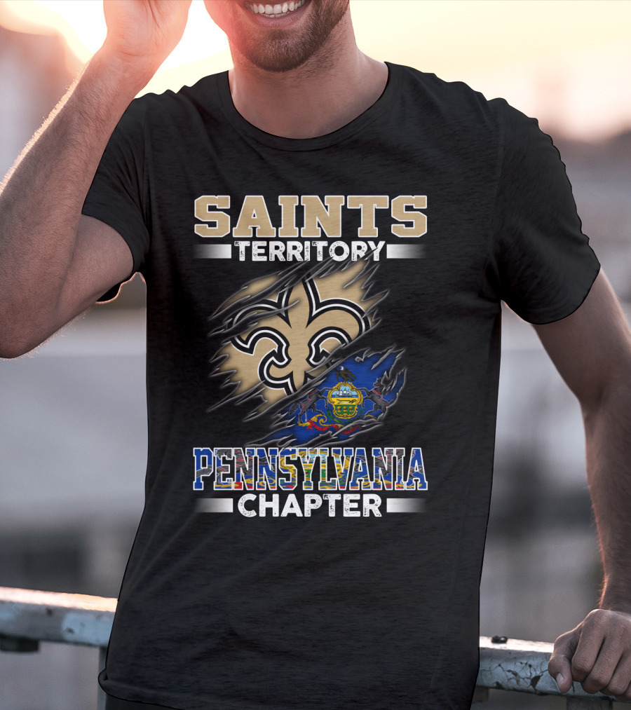SAINTS Territory Pennsylvania Chapter Fleur-de-lis And State Seal T-Shirt