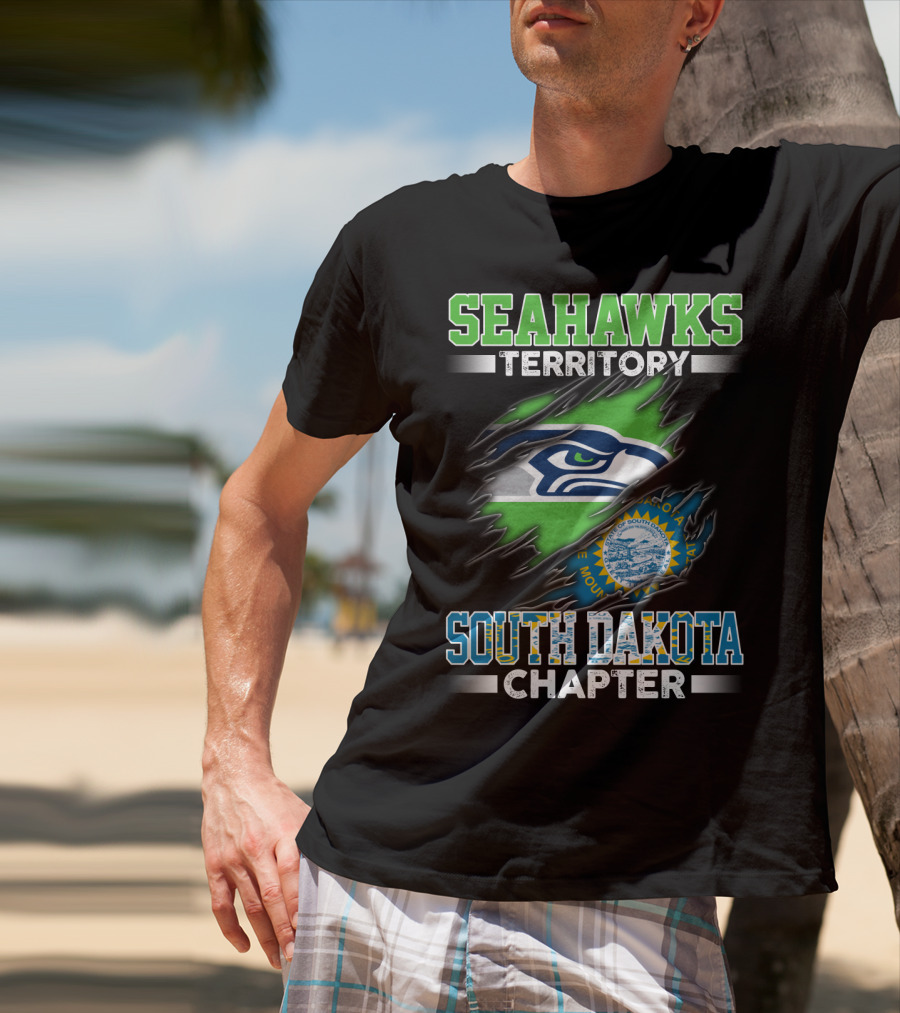 Seahawks Territory South Dakota Chapter Flag T-Shirt