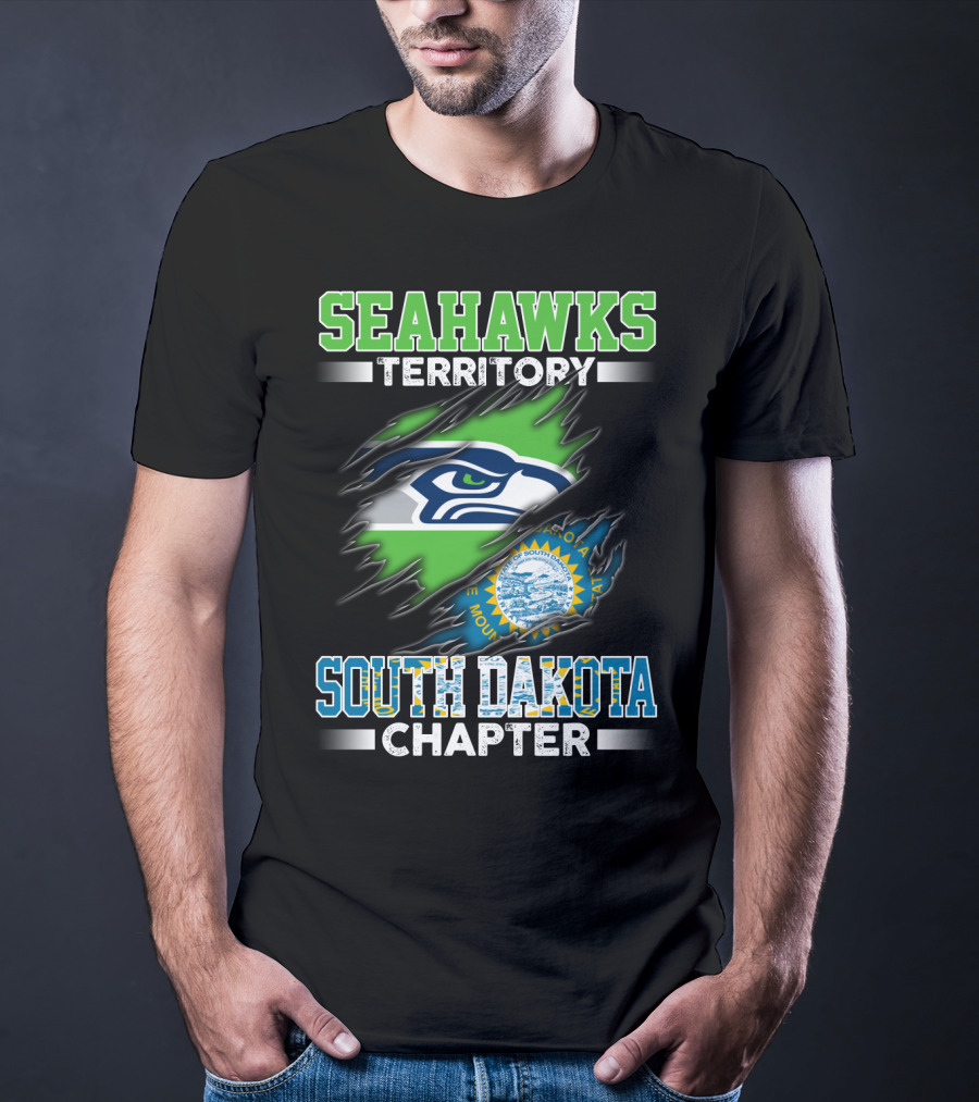 Seahawks Territory South Dakota Chapter Flag T-Shirt