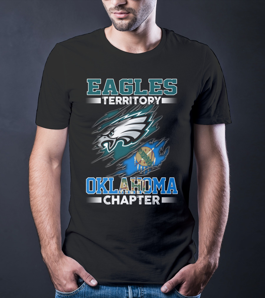 Eagles Territory Oklahoma Chapter Logo Flag Style T-Shirt