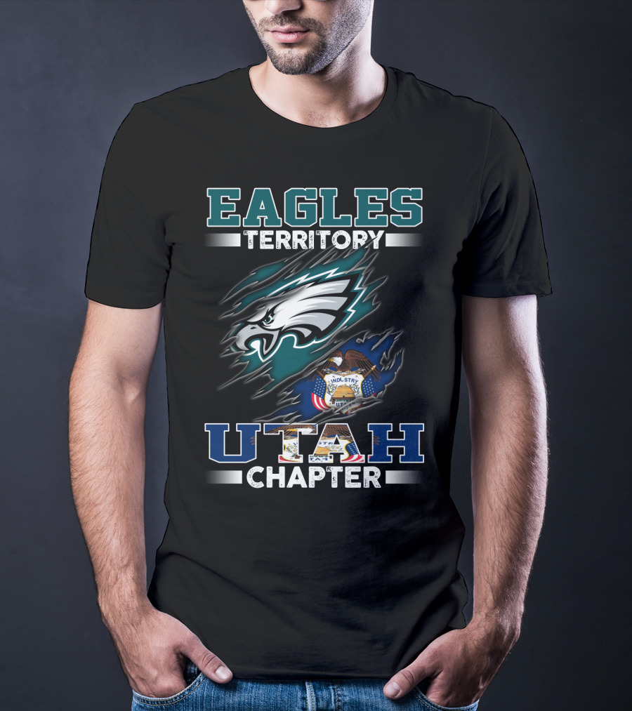 Eagles Territory Utah Chapter Indletat Deseret Flag Eagle T-Shirt