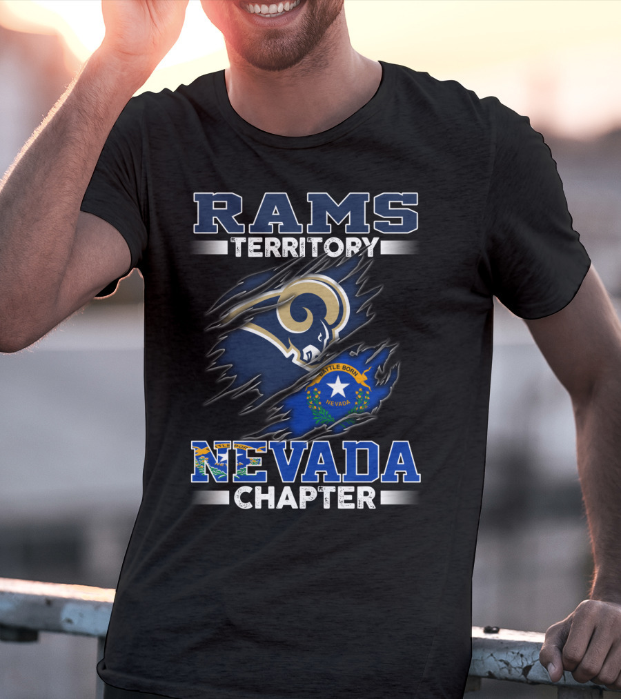 Rams Territory Nevada Chapter Battle Born Flag T-Shirt