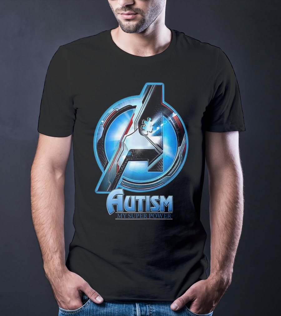 Autism My Super Power Avengers T-Shirt