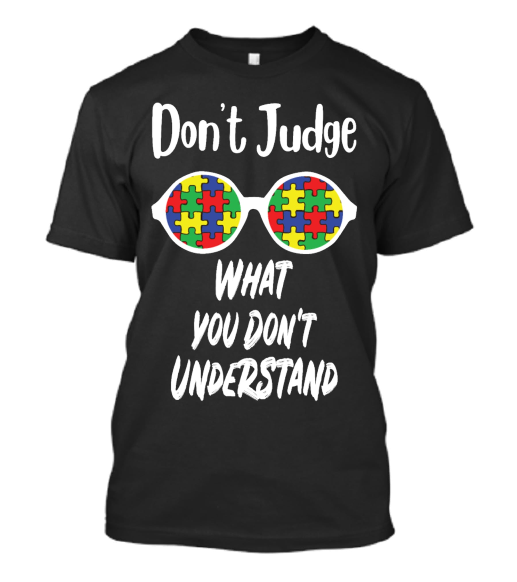 Don't Judge What You Don't Understand Puzzle Glasses T-Shirt
