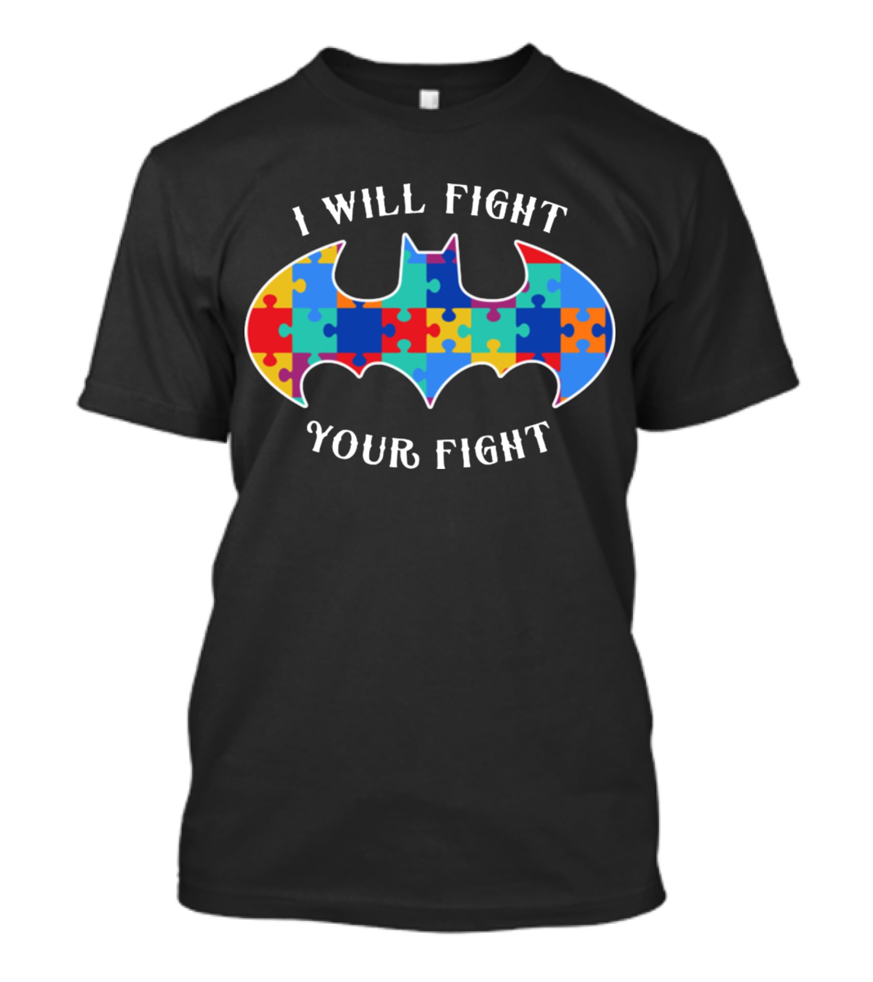 I Will Fight Your Fight Autism Awareness Bat T-Shirt