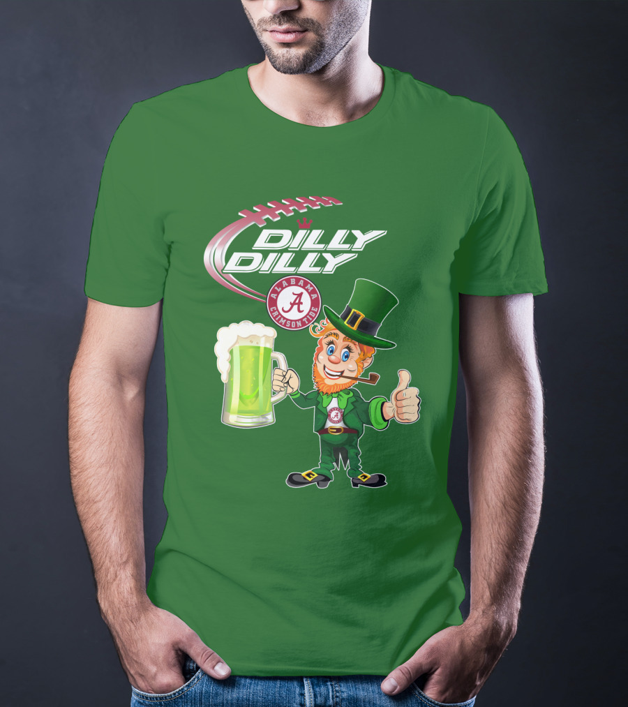 Alabama Crimson Tide Dilly Dilly Football Leprechaun T-Shirt