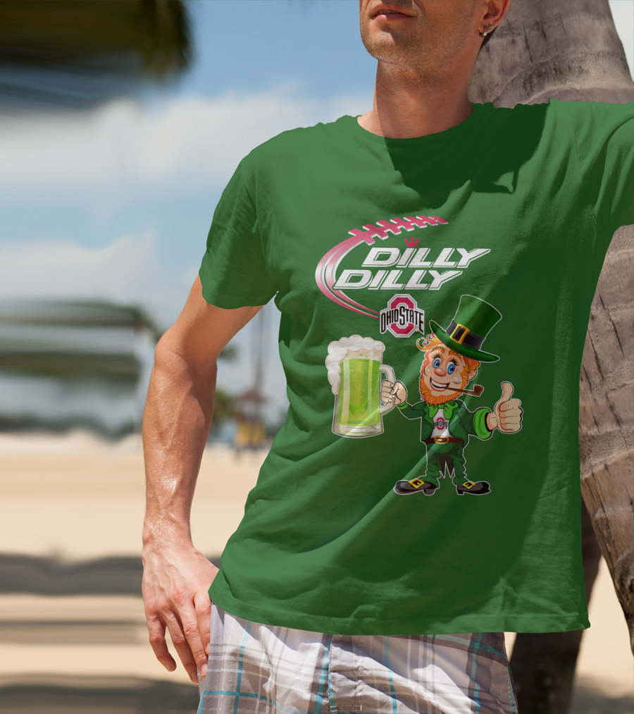 Ohio State Dilly Dilly Leprechaun Football T-Shirt