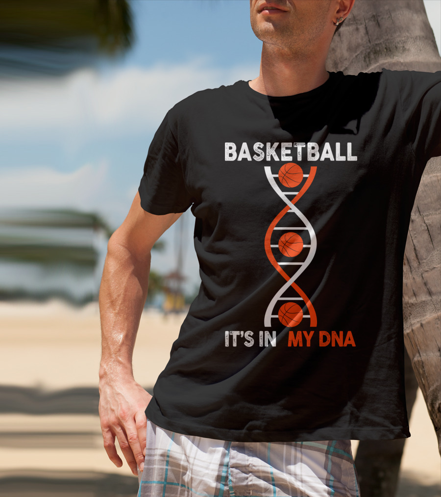 Basketball It's In My DNA Basketball DNA Helix With Basketballs T-Shirt