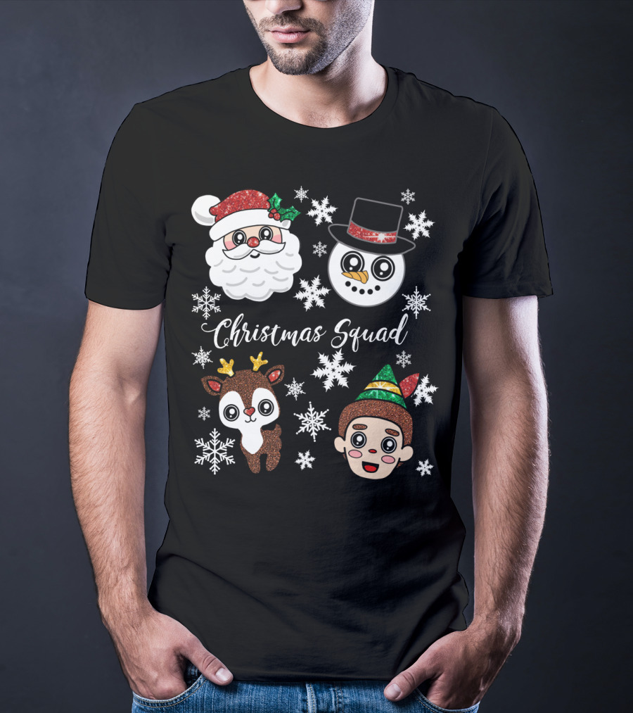Christmas Squad Santa Snowman Reindeer Elf T-Shirt