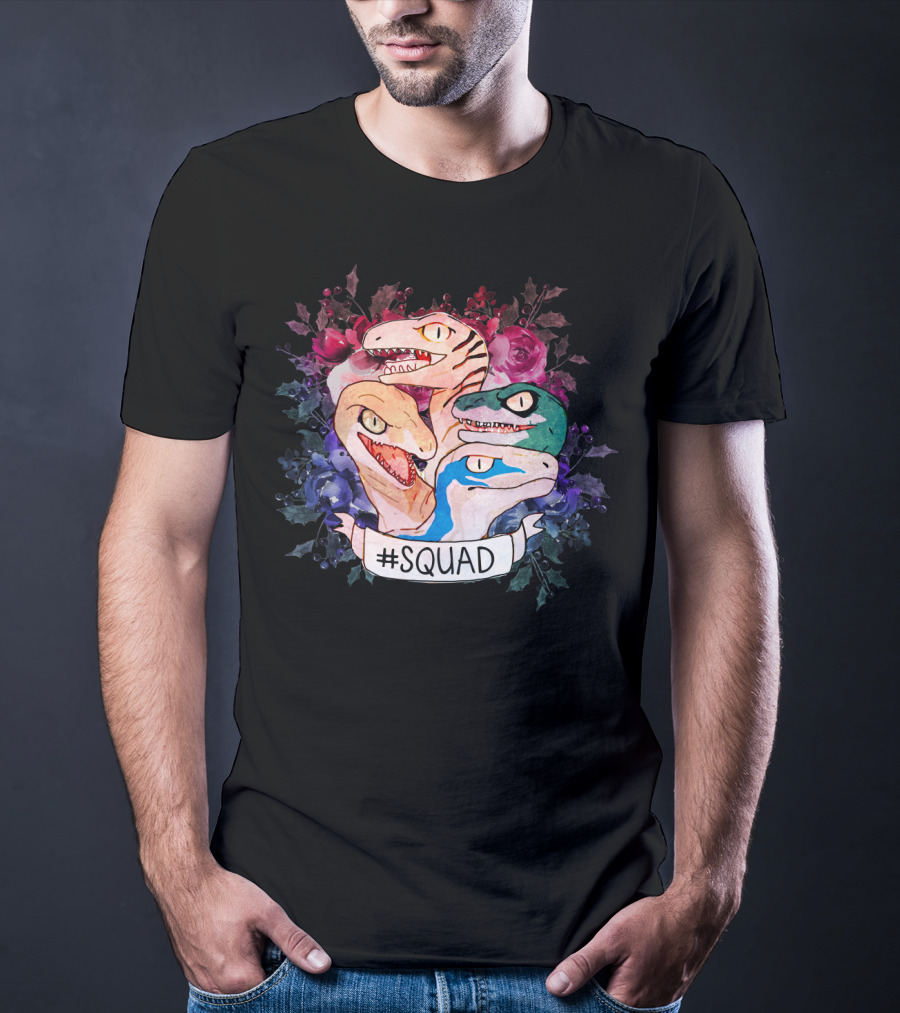 Squad Dinosaur Floral Raptors T-Shirt