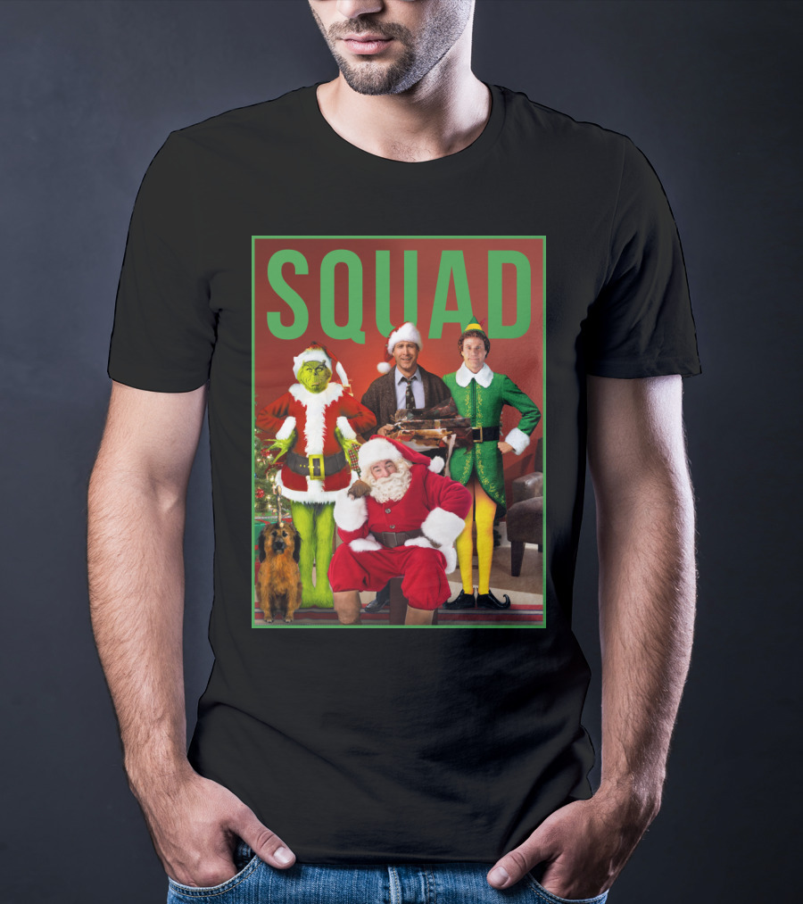 SQUAD Santa Grinch Elf Christmas Vacation T-Shirt