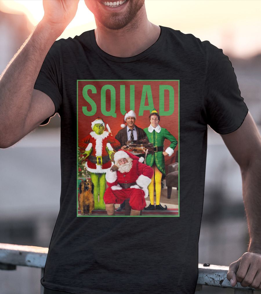 SQUAD Santa Grinch Elf Christmas Vacation T-Shirt