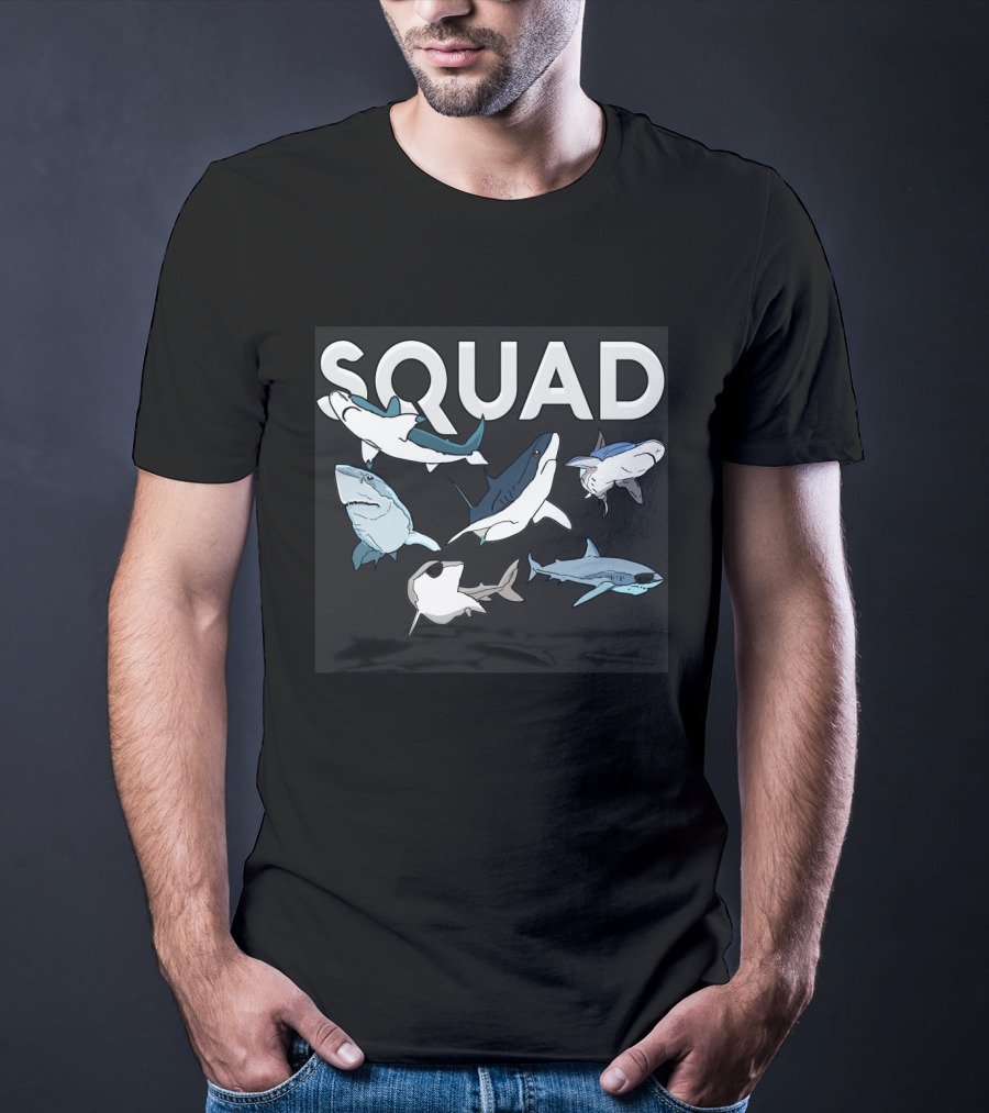 SQUAD Shark Crew Ocean Team T-Shirt