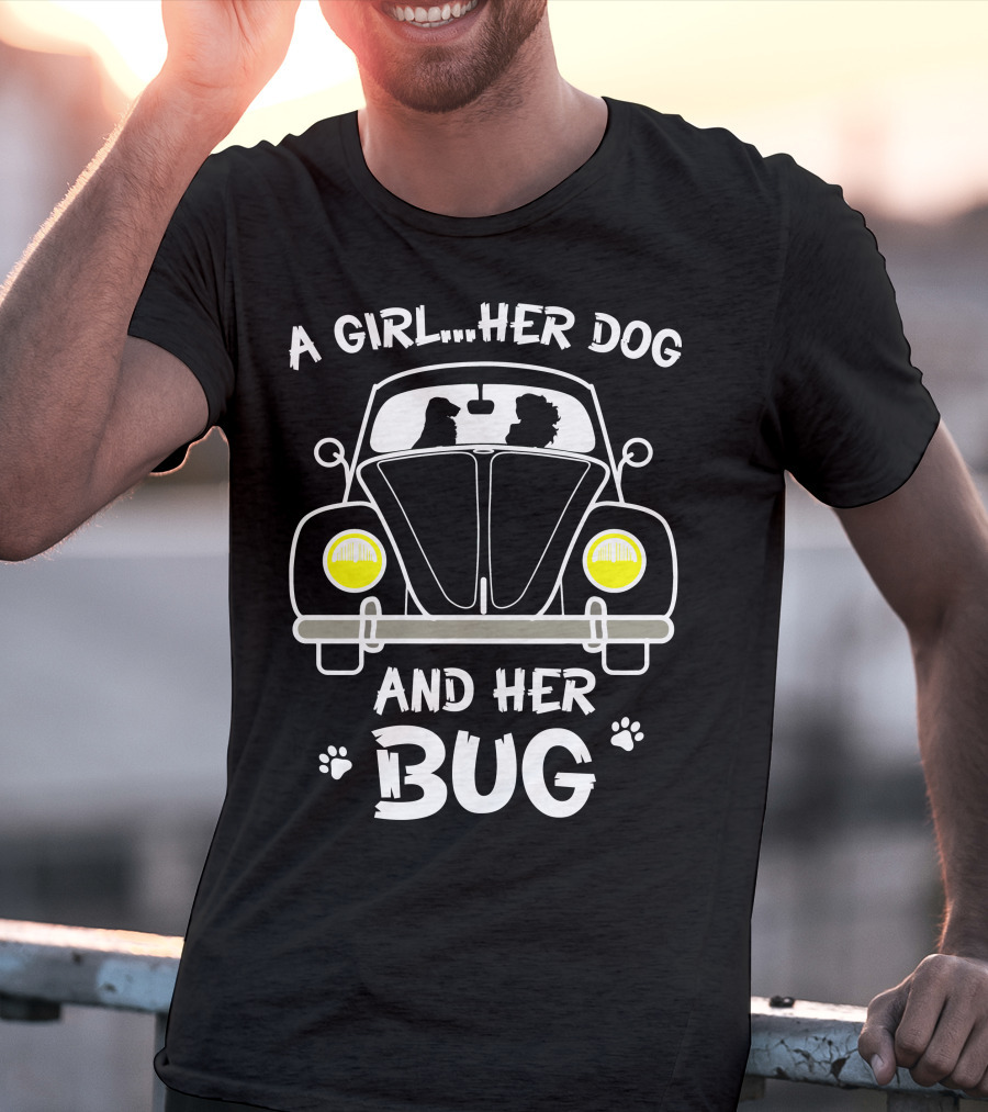 A Girl Her Dog And Her Bug T-Shirt