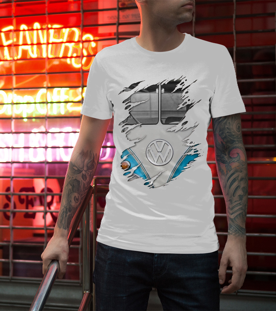 Volkswagen Torn Van Front View T-Shirt