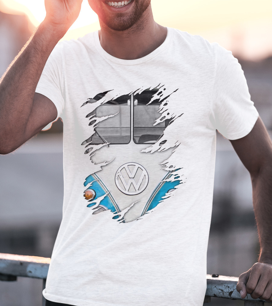 Volkswagen Torn Van Front View T-Shirt