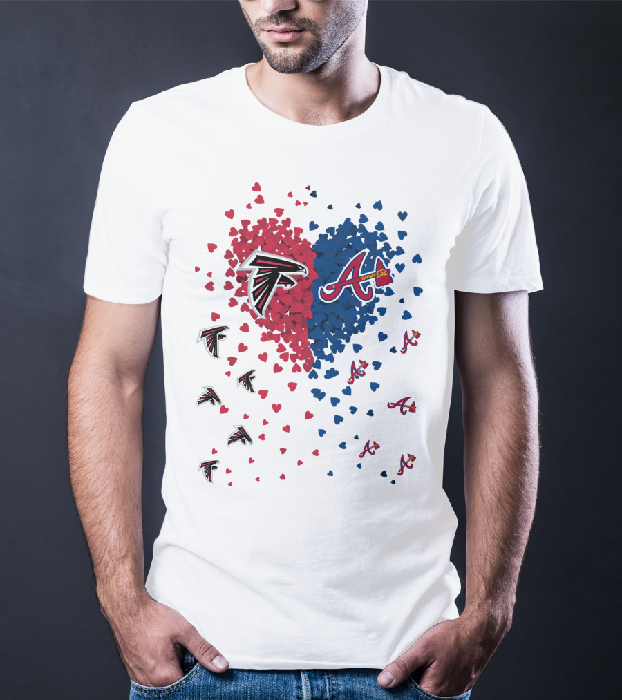 Atlanta Falcons Atlanta Braves Heart T-Shirt