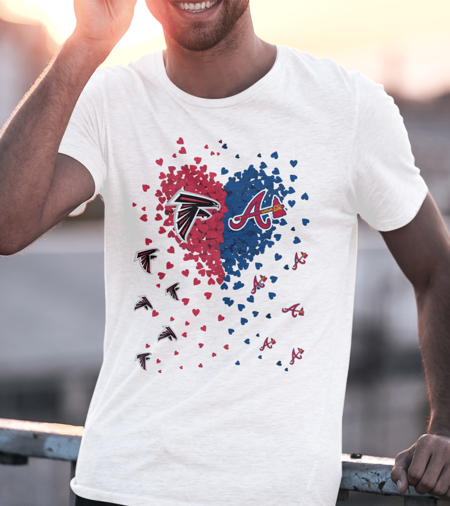 Atlanta Falcons Atlanta Braves Heart T-Shirt