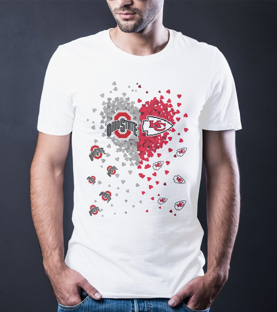 Ohio State Kansas City Chiefs Heart T-Shirt