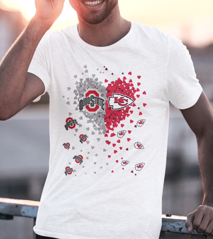 Ohio State Kansas City Chiefs Heart T-Shirt