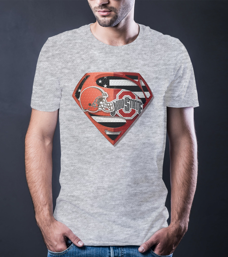 Ohio State Superman Browns Buckeye Pride T-Shirt