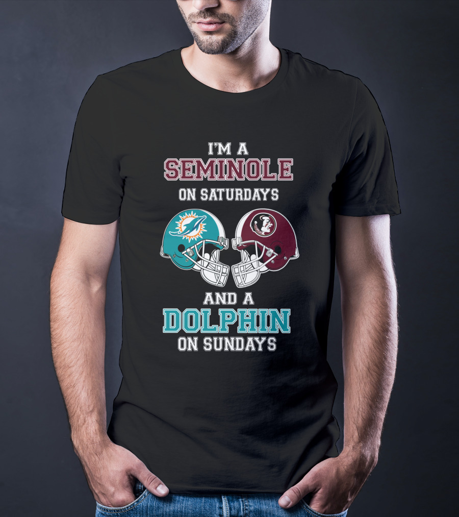 I'm A Seminole On Saturdays And A Dolphin On Sundays T-Shirt