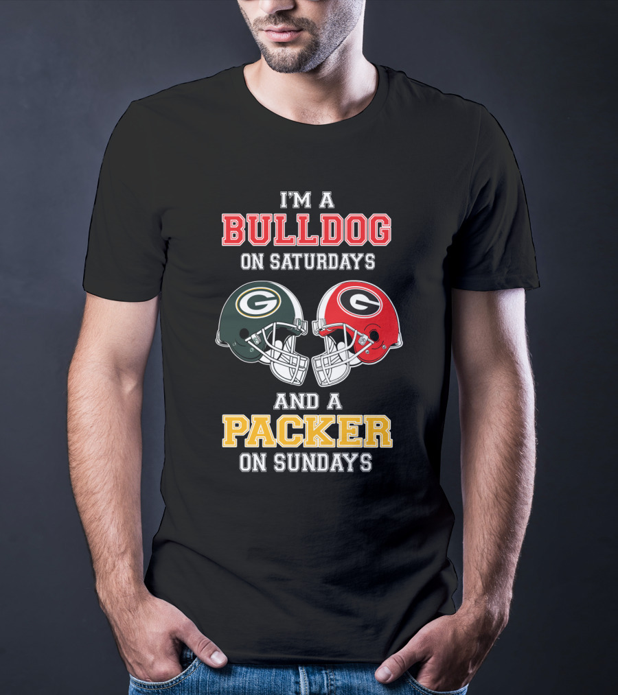 I'm A Bulldog On Saturdays And A Packer On Sundays T-Shirt