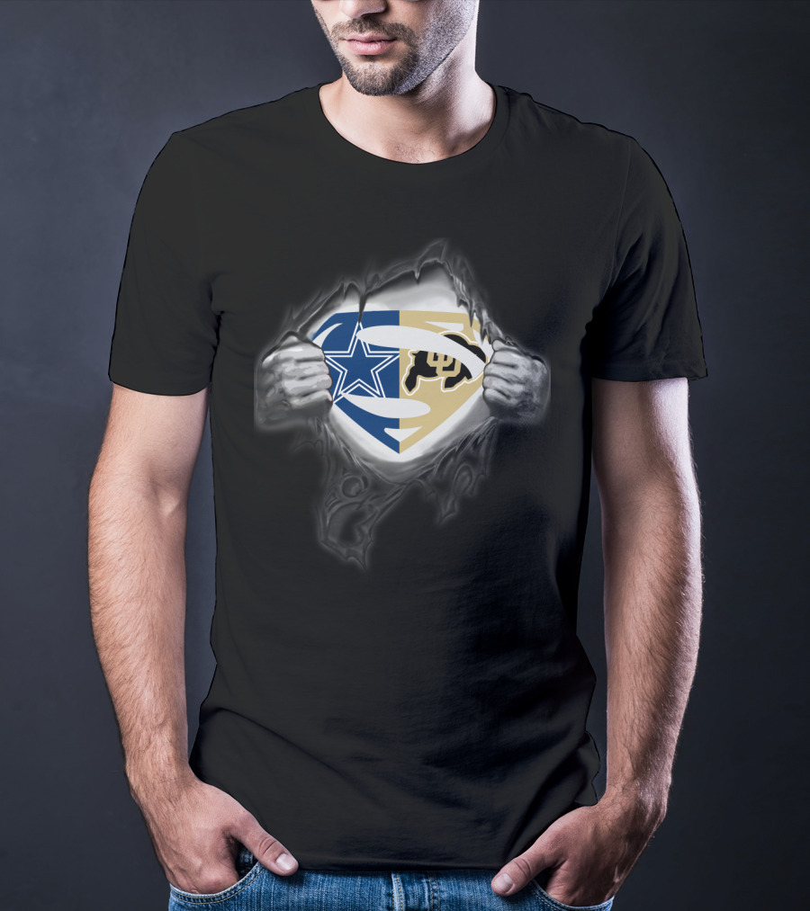Cowboys Colorado Buffaloes Superman Logo Fusion T-Shirt