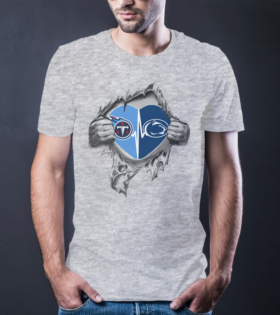 Tennessee Titans Penn State Heartbeat Fan Connection T-Shirt