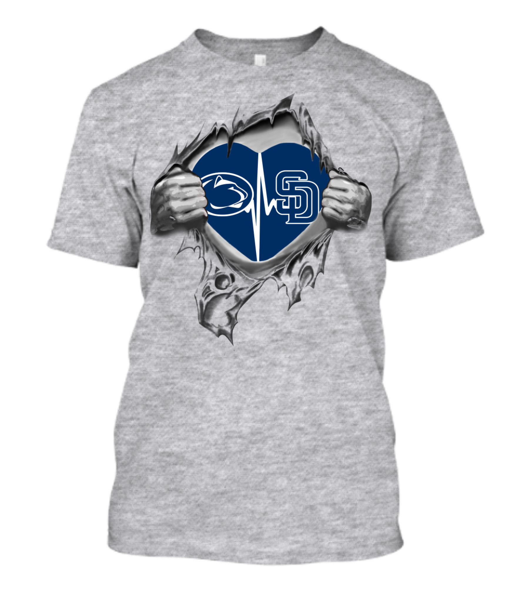 San Diego Padres Penn State Heartbeat Emblem T-Shirt