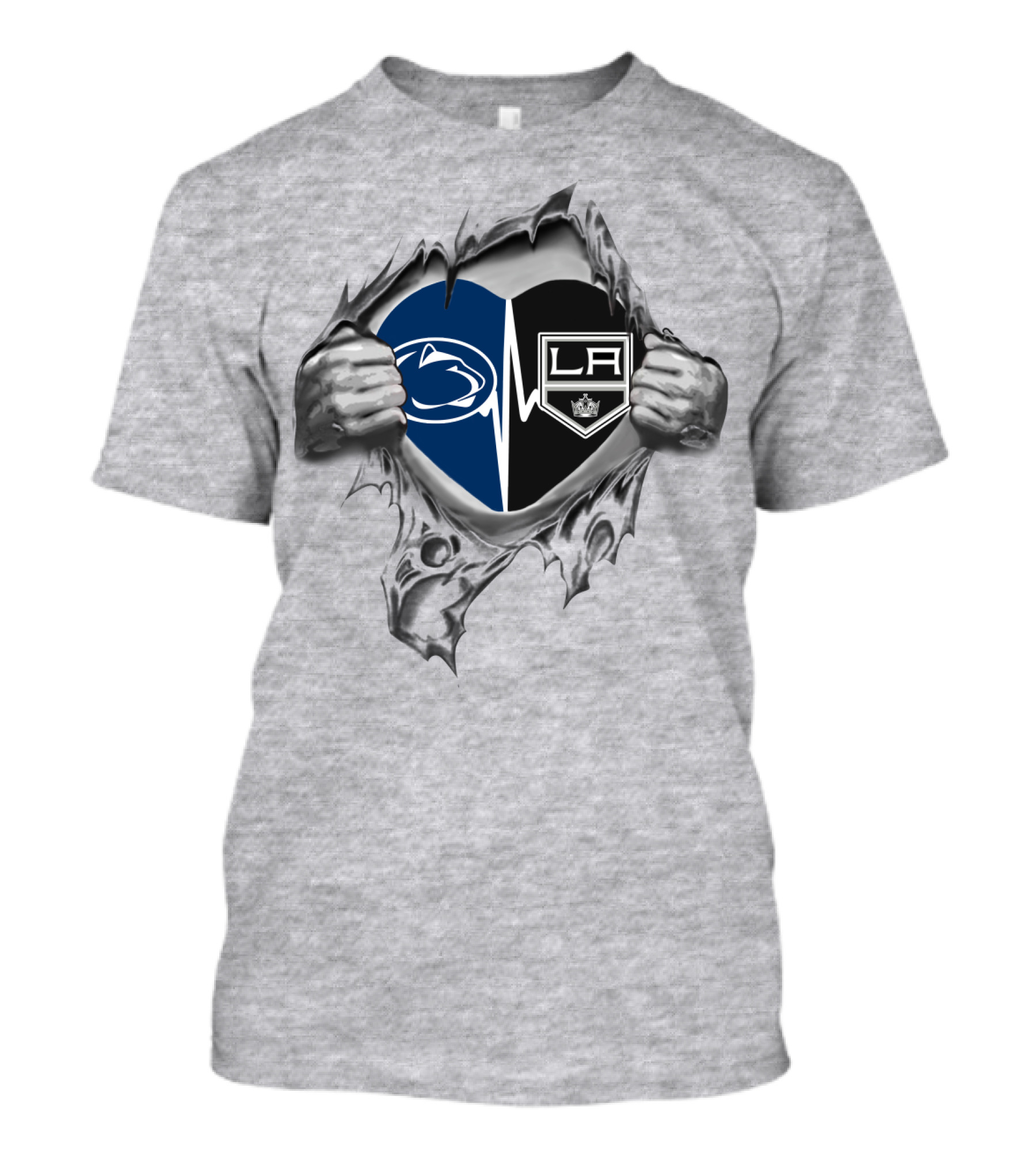 Los Angeles Kings Penn State Heartbeat Fusion T-Shirt