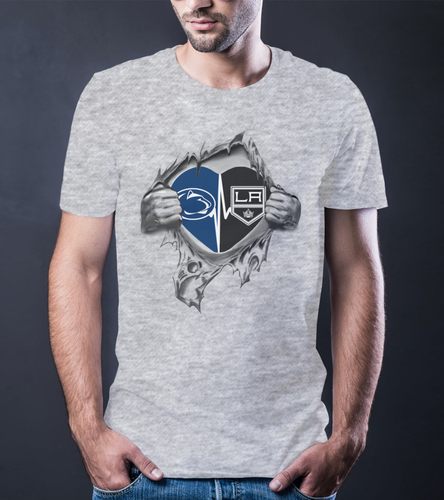 Los Angeles Kings Penn State Heartbeat Fusion T-Shirt