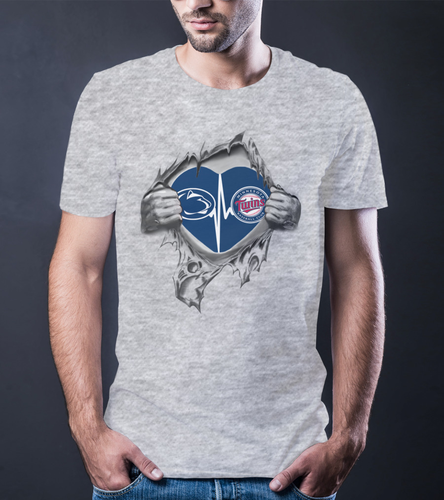 Minnesota Twins Penn State Heartbeat Collaboration T-Shirt
