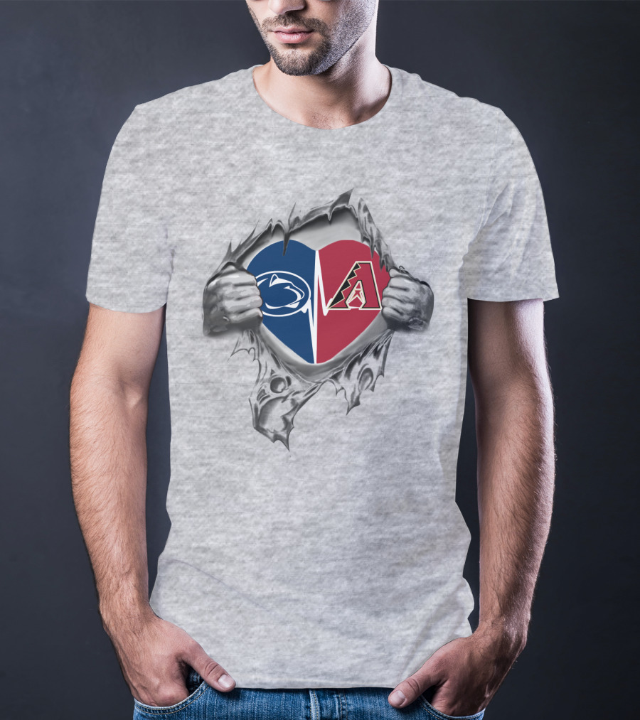 Arizona Diamondbacks Penn State Heart Dual T-Shirt