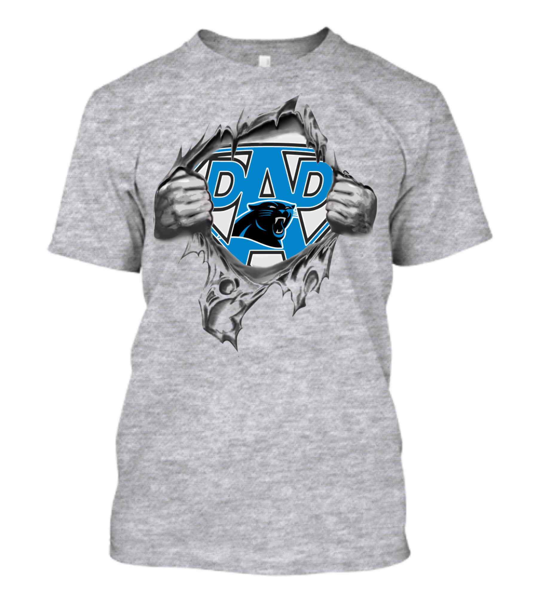 Super Dad Carolina Panthers Logo Superman T-Shirt